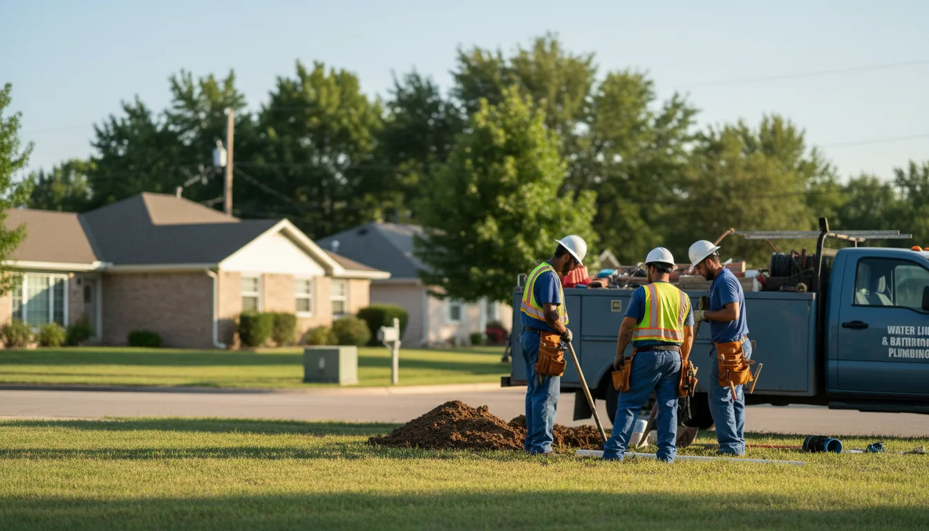 Residential water line and bathroom plumbing service in Waldwick, NJ